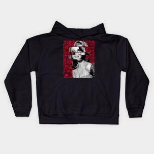 1950s Artistic Portrait Kids Hoodie